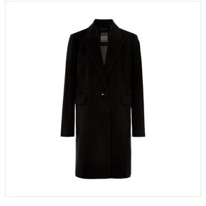 Black wool coat Womens oversized small